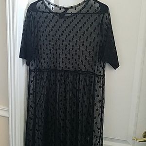 Agnes & Dora mesh dot dress